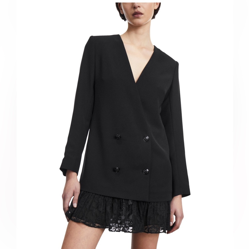 Kooples NWT Black Double-Breasted Blazer Dress
